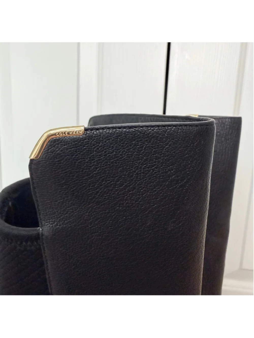 Cole Haan Dutchess Over the Knee Boots Black Leather Women's Size 8.5 B W00214
